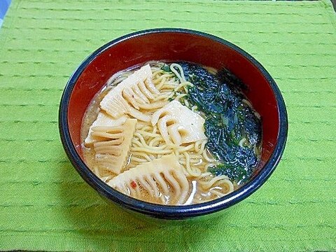 筍と板わかめのラーメン